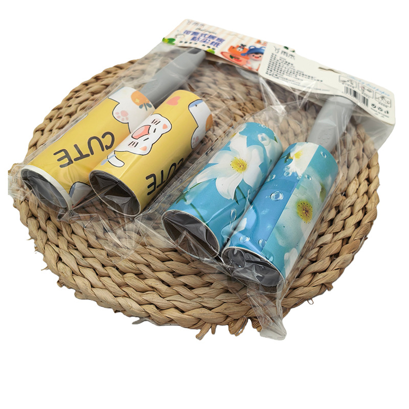 P1712 2026 pegajoso polvo 1 + 2 juegos de papel de limpieza de ropa doméstica rasgable Yiwu productos pequeños