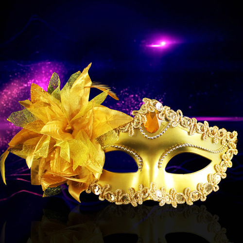 Lily Face Mask Halloween Mask Half Face Lady Party Princess Sexy Mask