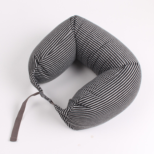 Japanese-style foam particle pillow pure cotton multi-functional travel pillow U-shaped neck pillow car airplane pillow unprinted U-shaped pillow