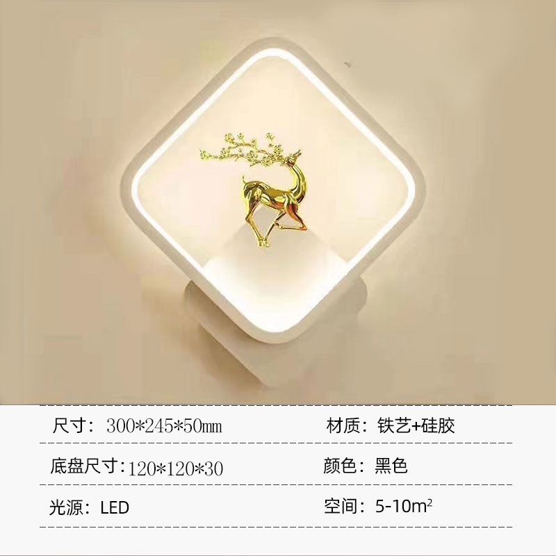 网红壁灯楼梯过道走廊灯简约现代个性创意月亮儿童房灯卧室床头灯|undefined