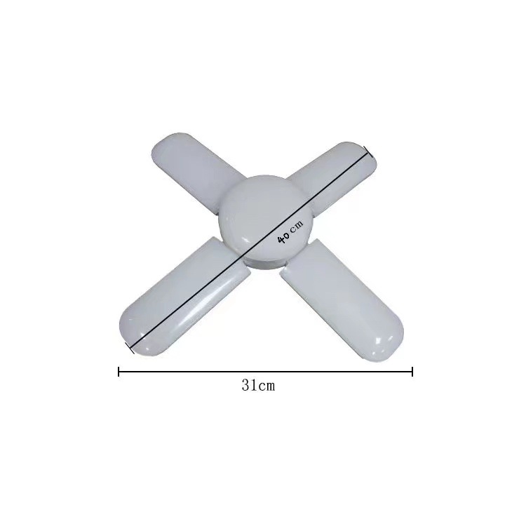 Venta al por mayor luz de hoja plegable Led de alta eficiencia luminosa de tres hojas de cuatro hojas de deformación opuesta iluminación de luz de garaje