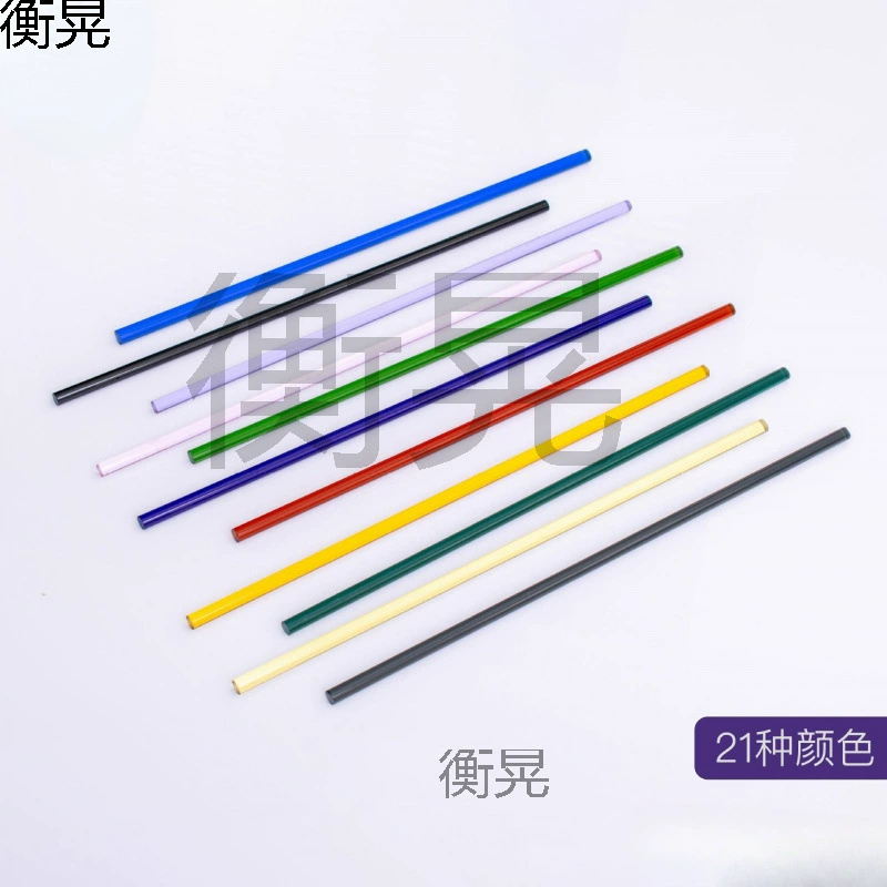 Высокоборосиликатный стеклянный стержень, цветное стекло для ламп, твердый материал, подходит для обжига, сырье для лампворка DIY, однотонный стеклянный стержень.