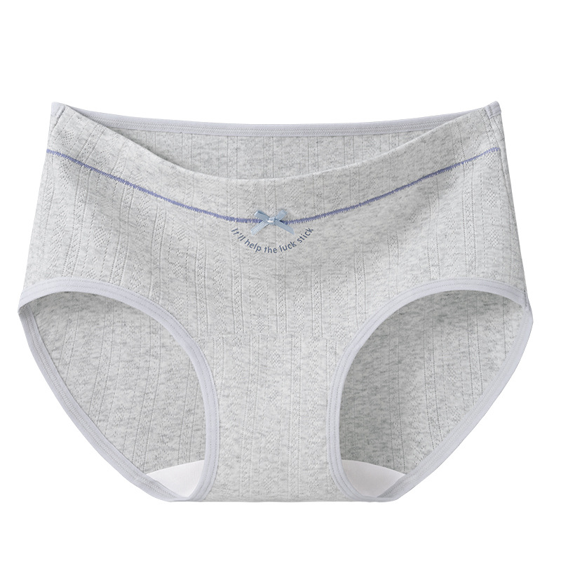 Ropa interior de algodón puro entrepierna antibacteriana entrepierna larga cintura media sin costuras Clase A algodón en bruto suave y transpirable bolsa tridimensional cadera ropa interior de mujer