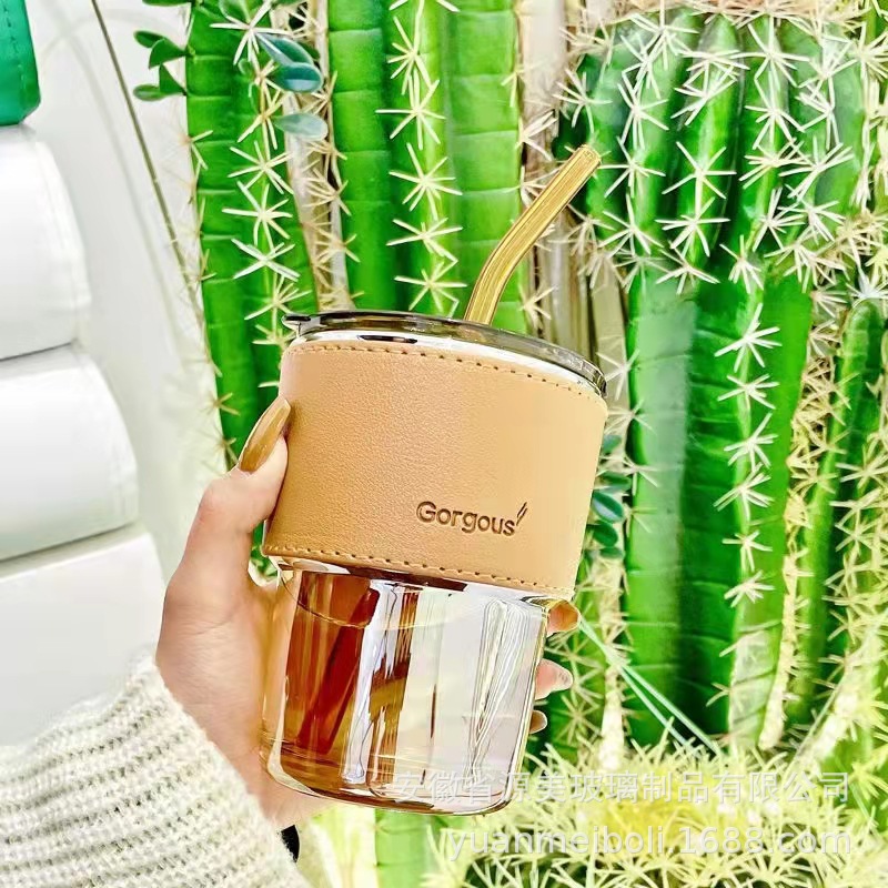 Ventilador de té estilo retro taza de bambú Oficina hogar taza de paja creativa simple taza de agua portátil en stock al por mayor