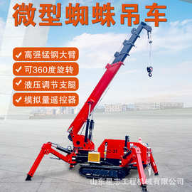 狭窄空间行走遥控吊车油电两用履带小型蜘蛛吊车 蜘蛛吊