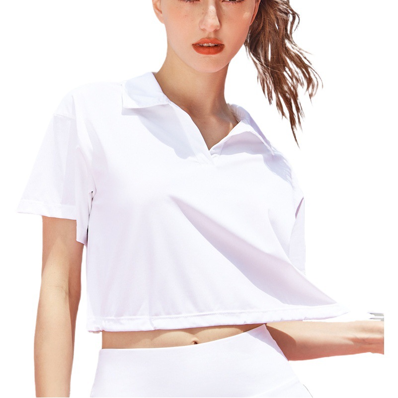 Cross-Border Original Yarn Sun Protection Clothing, Short Summer Jacket, Ice-Feel, Uv Protection, Quick-Drying, Sports Fitness Short-Sleeve, Adjustable