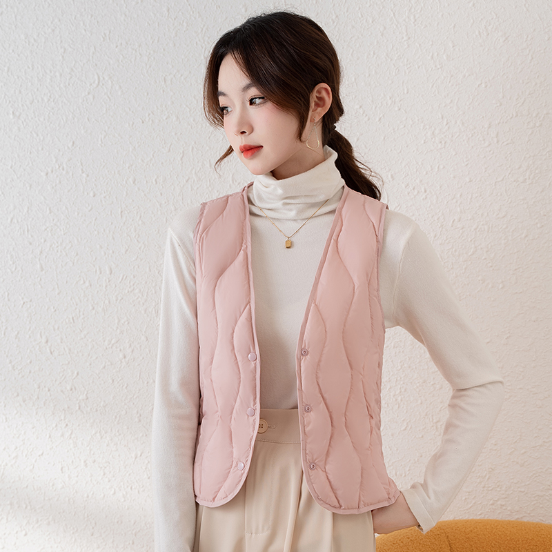 핑크 브이넥