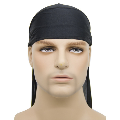 European and American Bestselling Silk-like Long Tailed Pirate Hat, Silk Scarf Hat Silky Durag, Direct Factory Supply Scarf