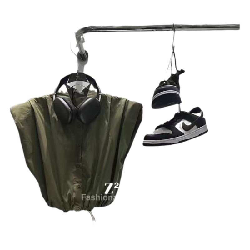 Chicas 2020 Verano nuevo estilo de Hong Kong estilo occidental de moda con cordón de cintura camisa corta sin mangas de un solo pecho