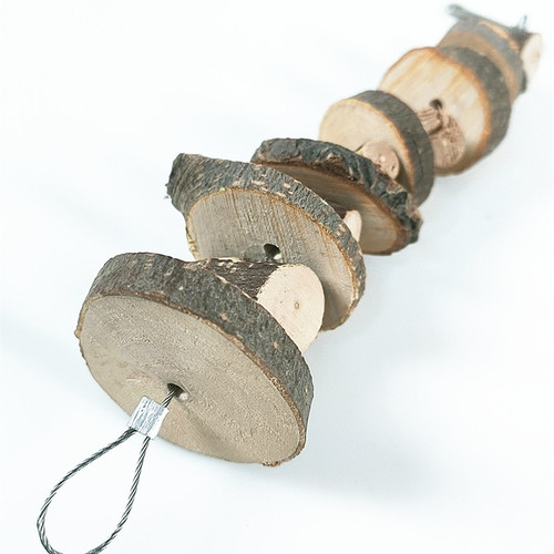 Apple wood gnawing skewers for hamsters, dragon cat round wood grinding toys, pet supplies for rabbits