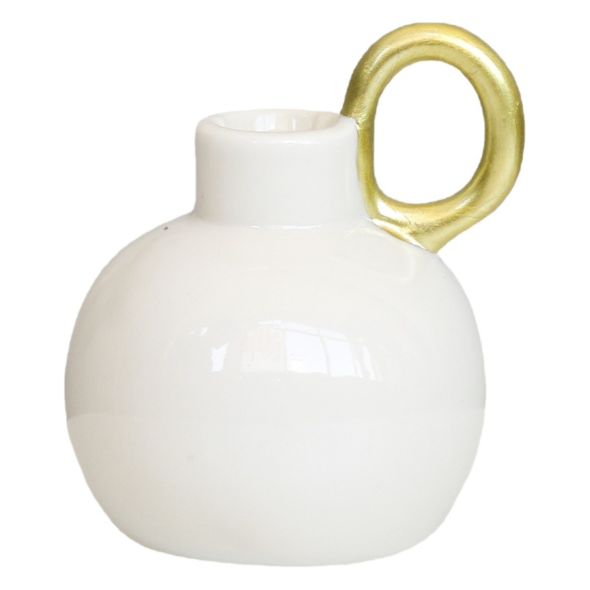 Cerámica llanura candelabro vela taza de oro simple casa romántica vela cena Mesa casa Rod vela decoración de la tabla