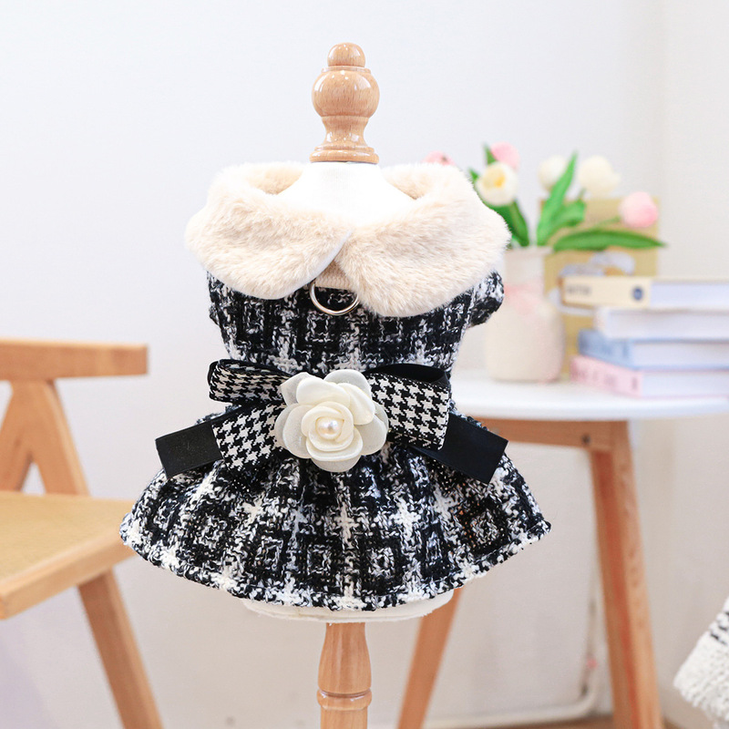 宠物用品服饰宠物小狗猫咪衣服源头工厂秋冬新款蓝调贵族礼服裙子|undefined