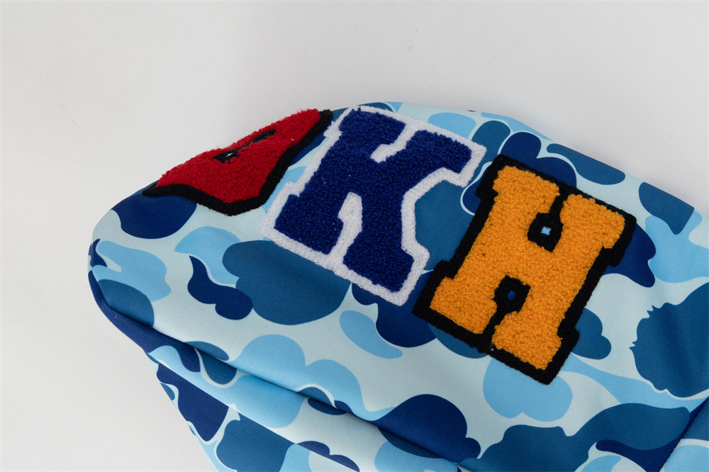 Sweat-shirt à capuche zippé style requin pour homme, style streetwear, camouflage, double capuche, broderie de lettres, veste décontractée_voghion.com