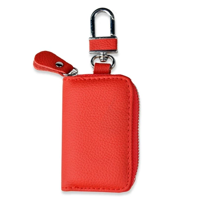 Case, Waist-Hanging Genuine Leather Lychee – Car key bag - figure-red