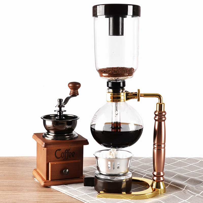 Siphon Pot Coffee Pot Set Filter Household Siphon Heat-Resistant Glass Coffee Pot Manual