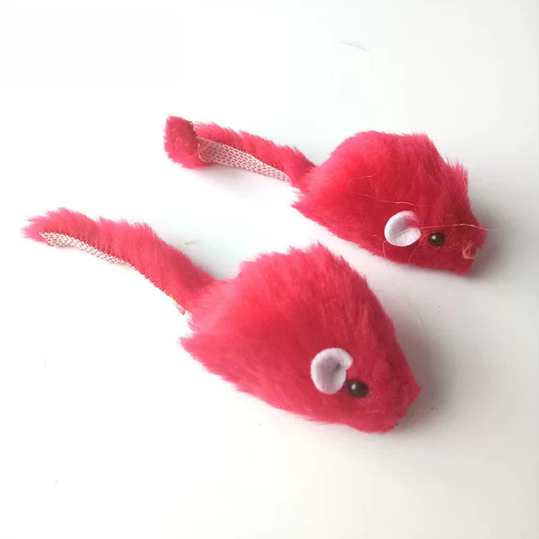 11cm Wholesale Pet Cat Toy Plush Mouse Cat Toy Color Simulation Mouse Pet Fun Cat Toy