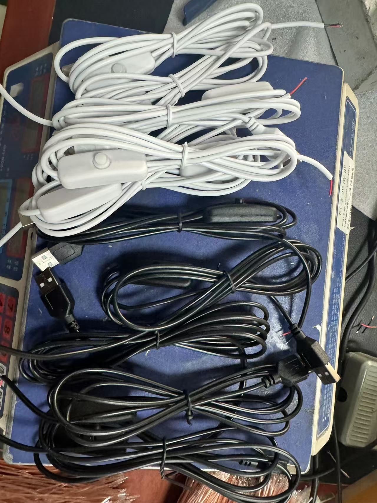 Cable USB cable de alimentación de atenuación táctil LED501 con interruptor luz fría clip LED lámpara de escritorio cable de interruptor
