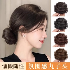 女性用ウィッグボールヘッド模擬ヘアリング、ウィッグリング、ウィッグバッグ、ナチュラルフラワーボウトヘッド、ストレートヘアリング、偽ボールヘッド