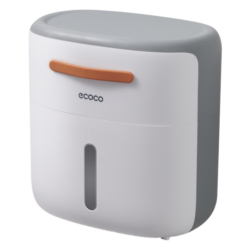 Caja de tejido higiénico ponche-libre impermeable papel higiénico rollo de papel montado en la pared estante de almacenamiento baño creativo titular de tejido