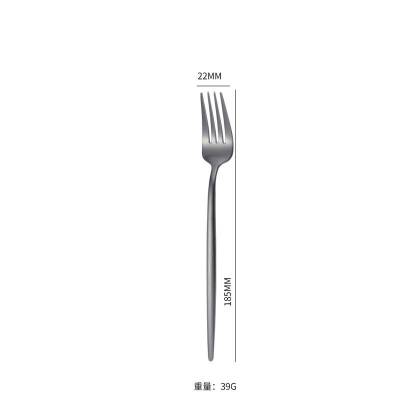 매트 블랙 디저트 포크