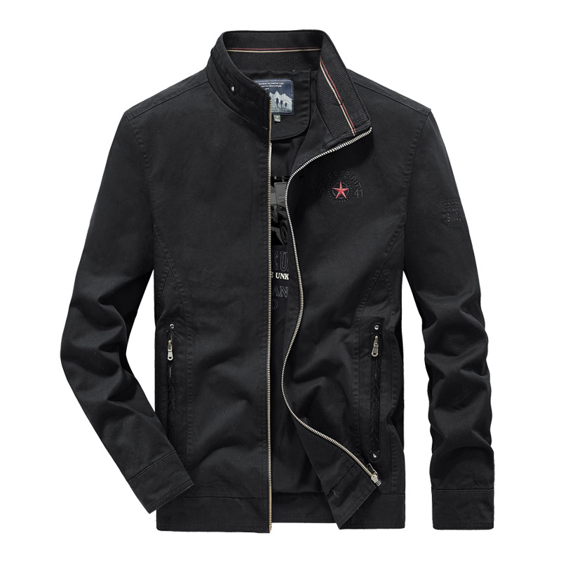 Chaqueta de cuello vertical, chaqueta de primavera y otoño, chaqueta de moda, chaqueta casual, chaqueta de hombre simple, chaqueta de hombre