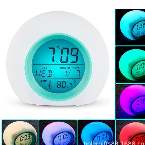 Сферический вечный календарь Красочный будильник с естественным звуком