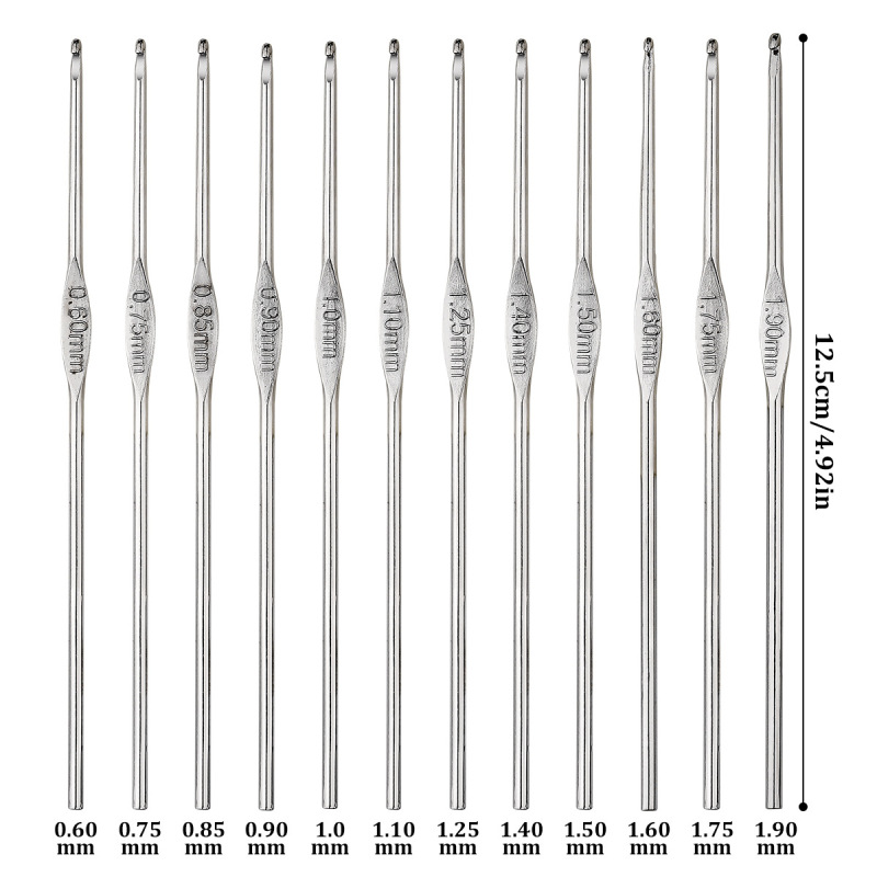 Cross-Border Yarn Lace Crochet Hand Knitted Sweater Needle Extremely Fine DIY Metal Crochet Hook Blue Handle Crochet Hook Cross-Border Yarn Lace Crochet Hand Knitted Sweater Needle Extremely Fine DIY Metal Crochet Hook Blue Handle Crochet Hook