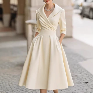 2026 新款欧美女装亚马逊希音独立站气质正式收腰显瘦优雅 连衣裙