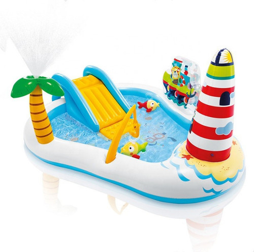 INTEX children's dinosaur double pool pineapple watermelon inflatable ocean ball pool baby splashing water park toy