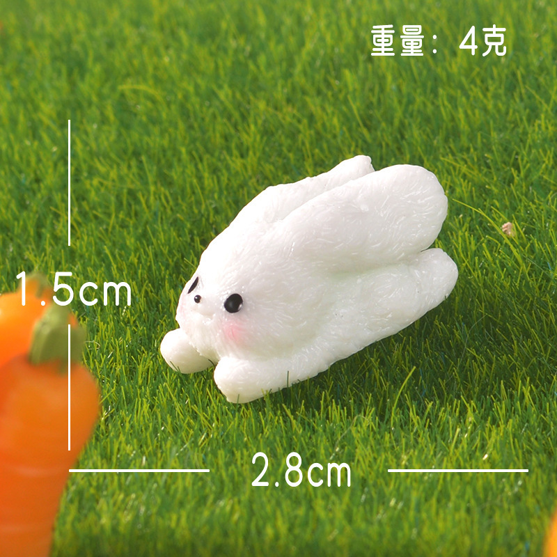 新しいマイクロ風景シミュレーションかわいい走っているウサギ diy 手作りかわいい装飾品ガーデニング造園樹脂アクセサリー|undefined