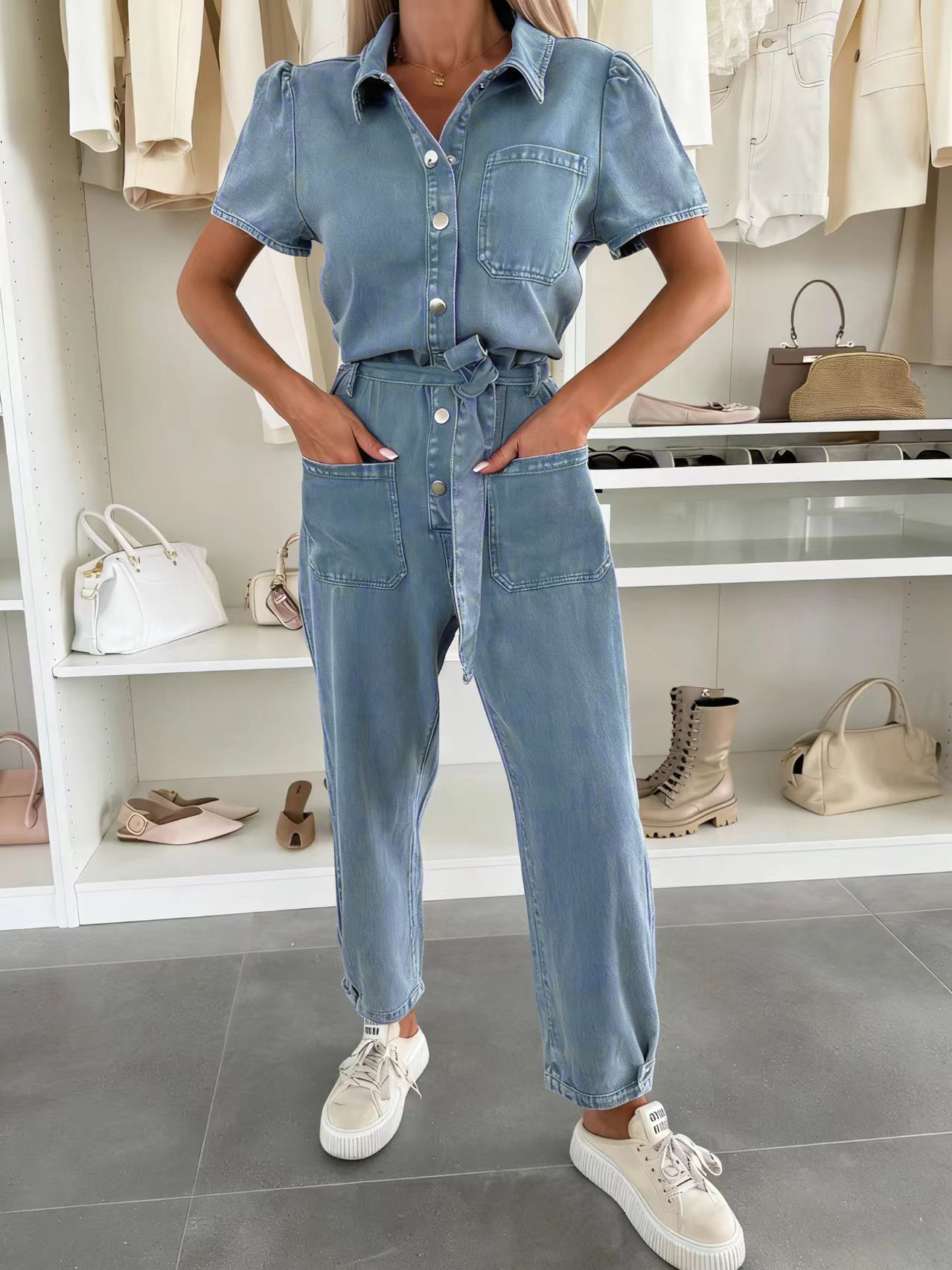 2026 Europa y los Estados Unidos comercio exterior transfronterizo ropa de mujer de verano nueva estación independiente casual lavado con agua jeans delgados 6209