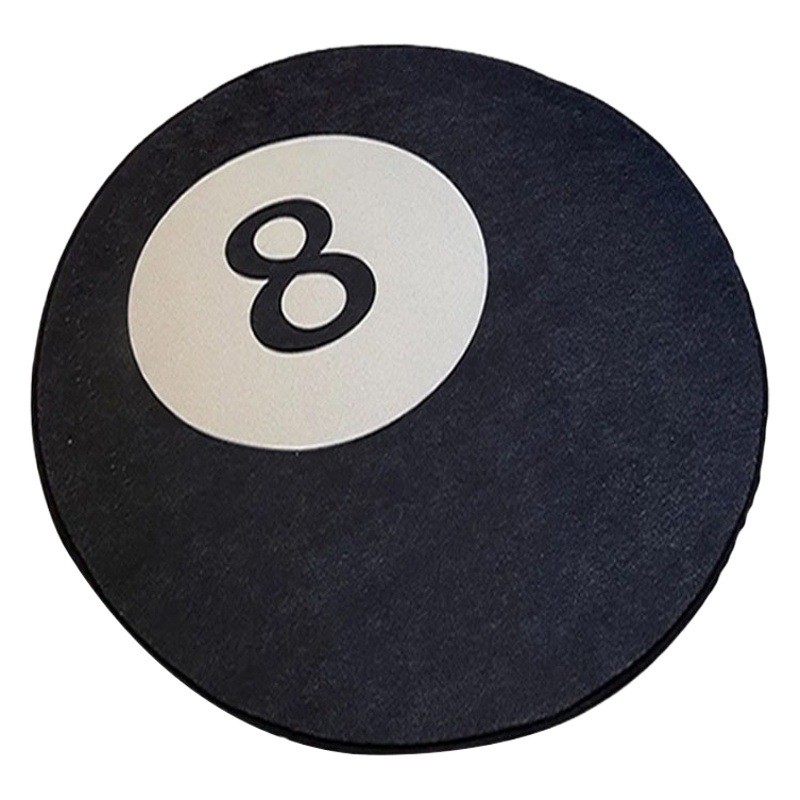 Blanco y negro simple niños dormitorio negro 8 alfombra billar 8 antideslizante piso alfombra hogar sala de estar ins fotografía dormitorio