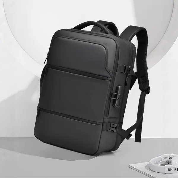 New Men's Business Backpack Large Capacity Multi-Functional Storage Outdoor Travel Backpack Commuter Laptop Bag