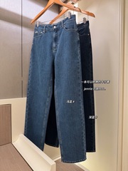 c家Jennie珍妮同款90s复刻海报同款高腰直筒牛仔裤女