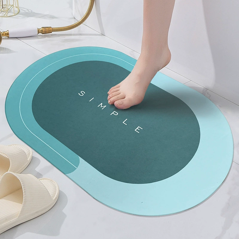 Диатомовая грязевая Bath коврик, впитывающий быструю сушку, противоскользящая резиновая подложка, 40×60–60×90 см