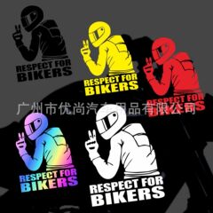 外国貿易Respect for Bikersオートバイの車はオートバイの騎手のレースのレーザーの車を貼って車体を貼って貼ります。