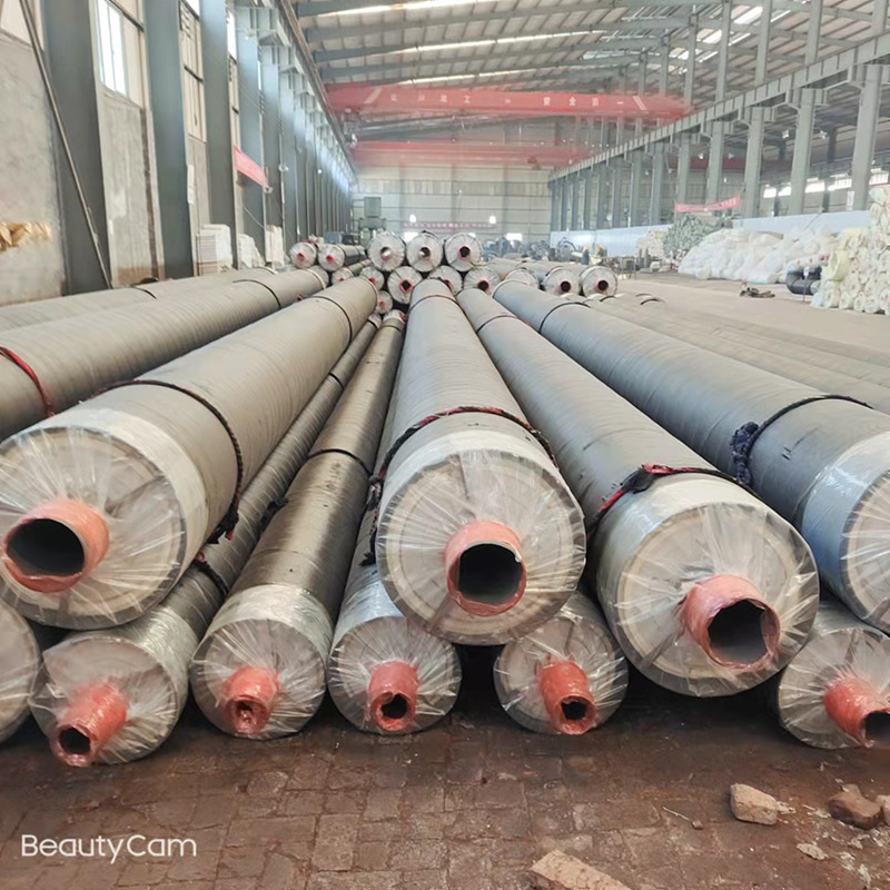 钢套钢蒸汽保温管 预制直埋蒸汽保温管道 热力供暖