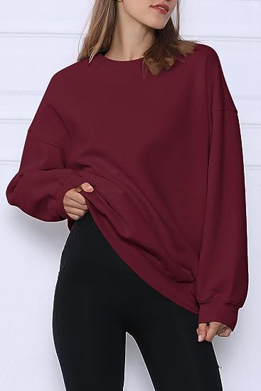 217g Weight Long Sleeve Sleeve Length Pullovers Placket Type Polyester Fabric Type Long Top Length Hoodie Tops Type Daily Occasion Round Neck Neckline Loose Fit Type Solid Color Pattern Winter, Spring, Autumn Season Women's Gender Streetwear Style Hoodies & Sweatshirts Long Sleeve Streetwear Solid Color 23