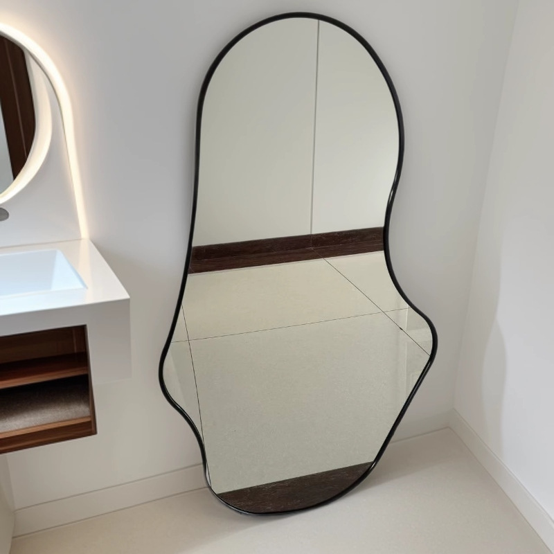 Ready Stock, Simple Special-Shaped Wall-Mounted Wall Mirror, Bathroom Toilet Asymmetrical Mirror, Fitting Room Half-Length Mirror