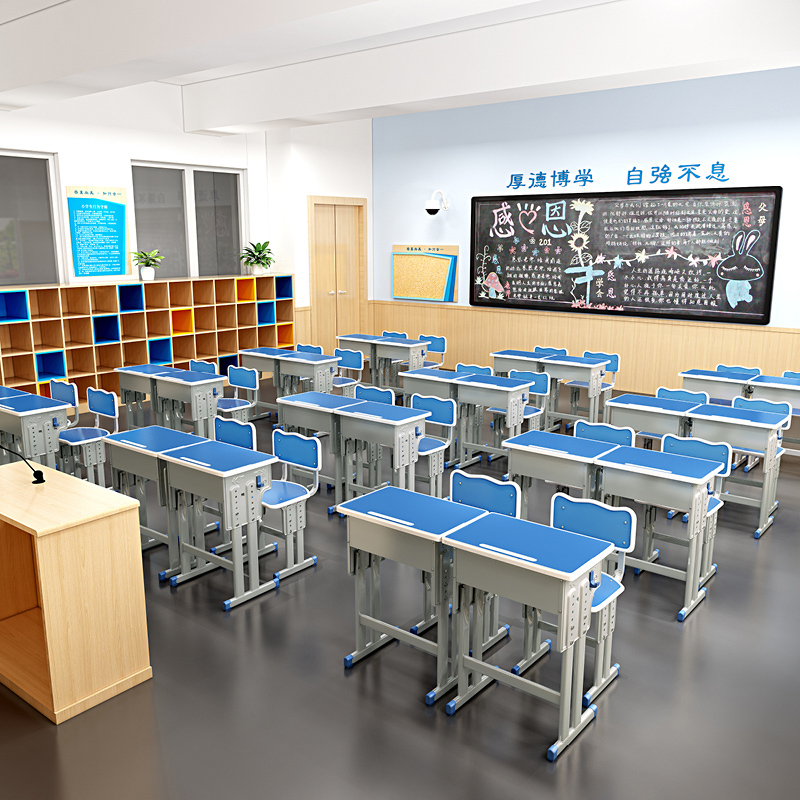 Primary and Middle School Students Desks and Chairs Training Desks and Chairs Trusteeship Tutoring Class Learning Writing Desk Combination suit School Lifting