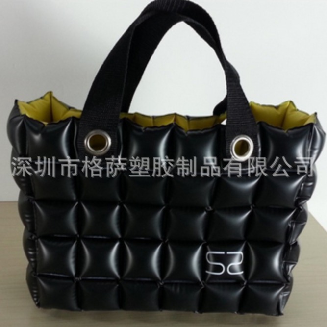 厂家充气方格泡泡手提袋  充气防水旅行袋  支持来样来图