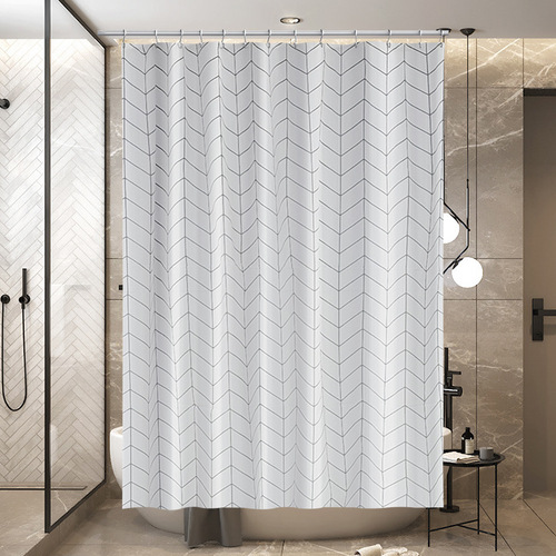 Manufacturer black and white grid shower curtain shower room dormitory partition curtain simple shower curtain bathroom shower curtain wholesale