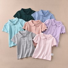 分销儿童短袖T恤校服演出服百搭出口日本海军风帅气学生打底衫男