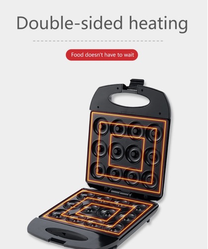 Foreign trade cross-border household multi-functional 12-hole donut machine double-sided heating electric pancake machine breakfast machine wholesale