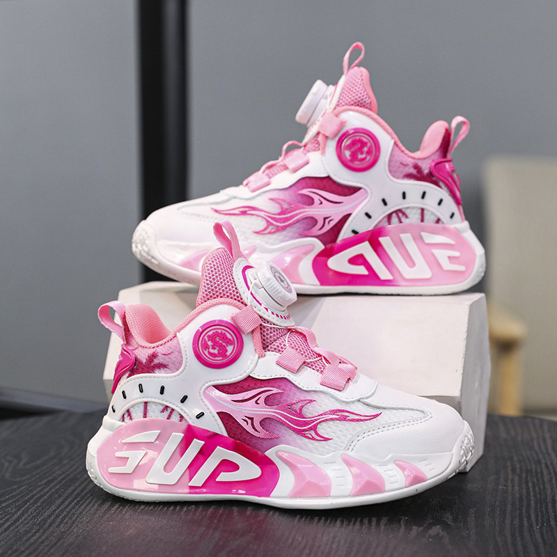 Children's Basketball Shoes, Boys' and Girls' Sports Shoes, Friction Makes a Sound, New Spring and Summer Mesh Breathable Lightweight Training Shoes