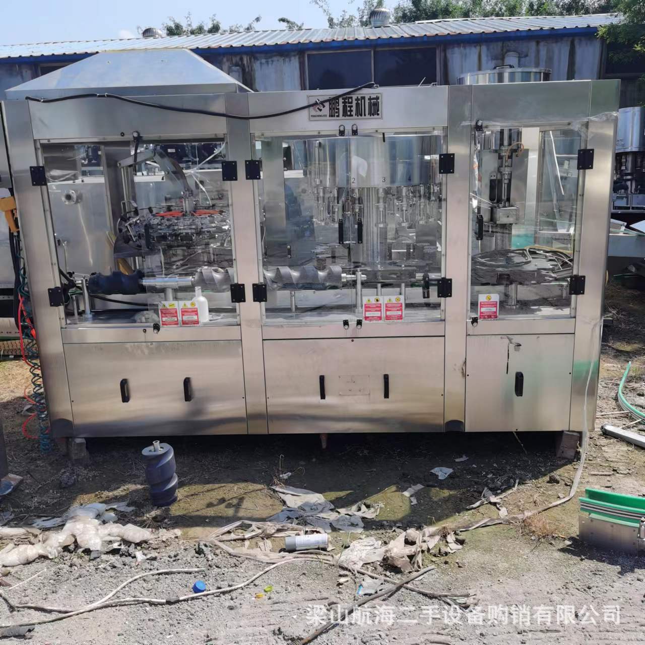 二手饮料灌装机 玻璃水直线灌装机 大桶水灌装机三合一灌装线