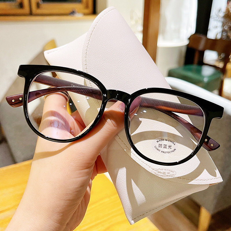 New Anti-Blue Light Glasses Retro Wood G...