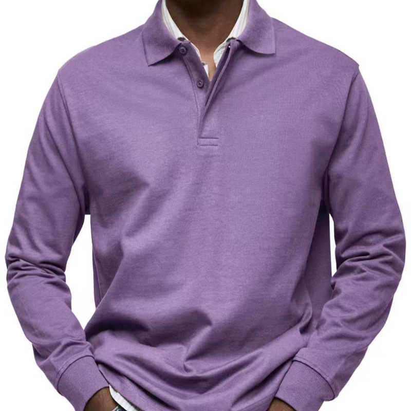 2025 New Cross-Border European and American Amazon Independent Station Men's Casual Versatile Long-Sleeved Button-Down Lapel Shirt