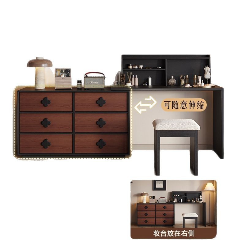 Tocador retro francés, cómoda, dormitorio todo en uno, 30cm, estilo extremadamente estrecho, esquina de estilo antiguo, mesa de maquillaje al final de la cama del dormitorio principal