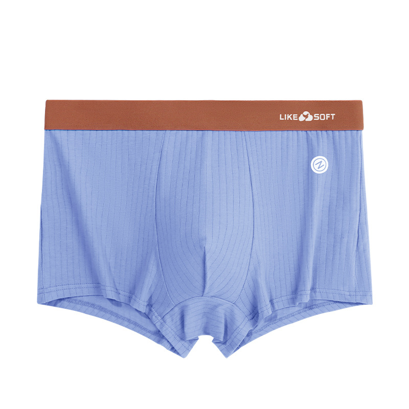 Pantalones interiores de hombre de algodón de contraste de color rayas antibacterianas pro-piel de la piel de los deportes transpirables pantalones adolescentes al por mayor